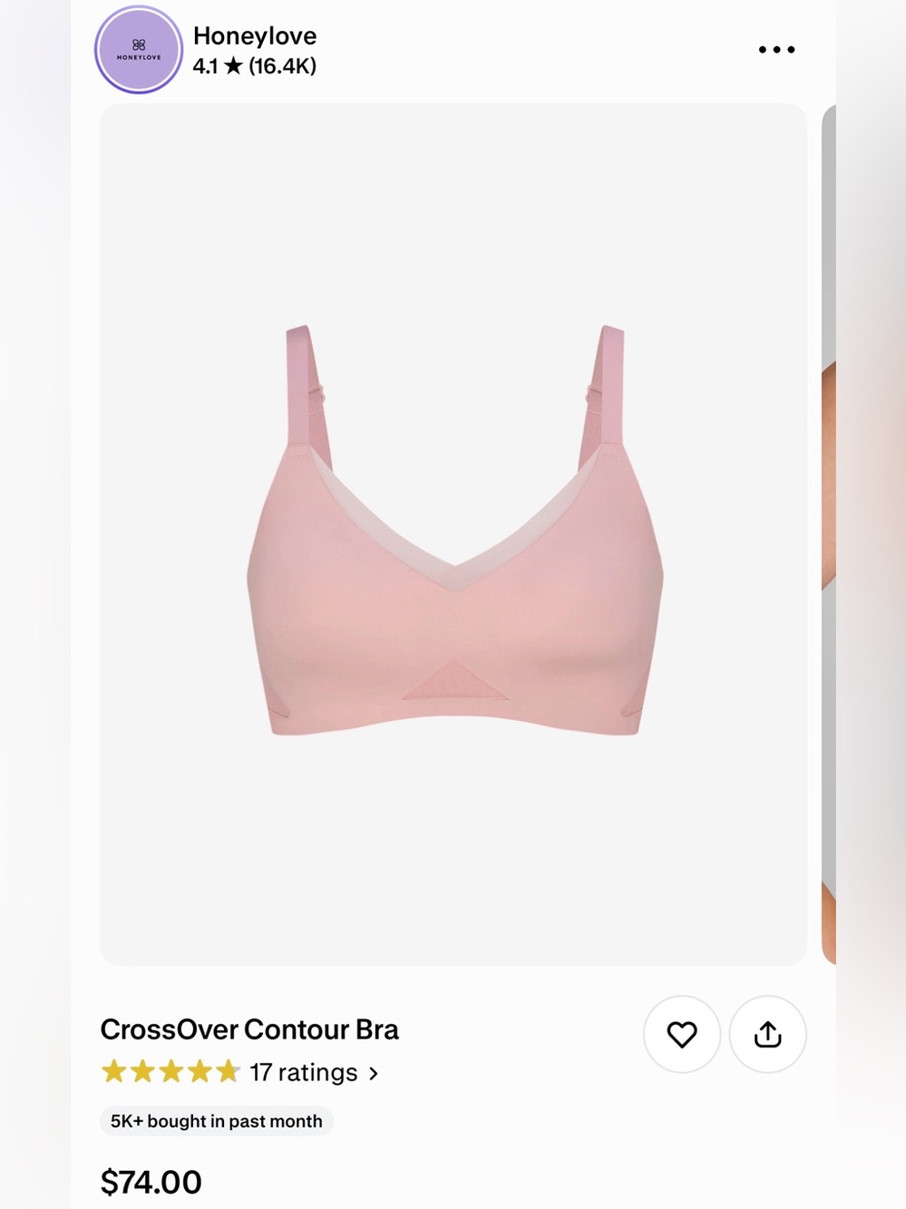 Honeylove CrossOver Contour Bra